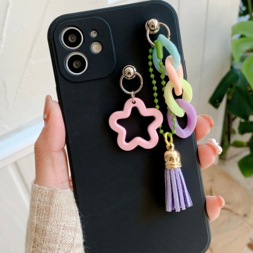 Black colorful iPhone 12 Pro case with lantern